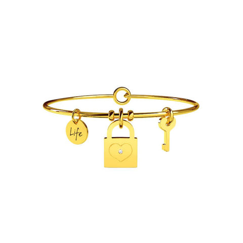 Bracciale Donna Kidult in Acciaio e PVD Dorato Lucchetto | Amicizia – Love – 231625