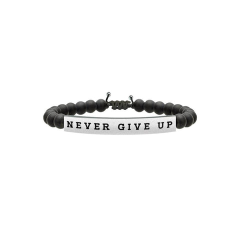 Bracciale Uomo Kidult in Acciaio e Onice | Never Give Up – Philosophy – 731210