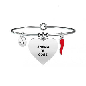 Bracciale Donna Kidult in Acciaio e Smalto Rosso | Anema e… – Irony – 731227