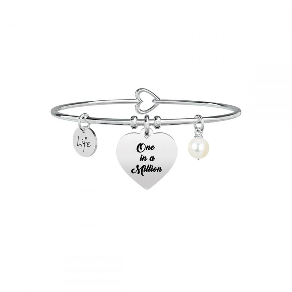 Bracciale Donna Kidult in Acciaio e Perla Cuore | One in a Million – Love – 731260