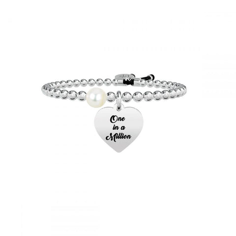 Bracciale Donna Kidult in Acciaio e Perla Cuore | One in a Million – Love – 731261