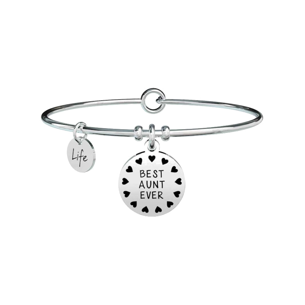 Bracciale Donna Kidult in Acciaio con Ciondolo Best Aunt Ever – Family – 731300