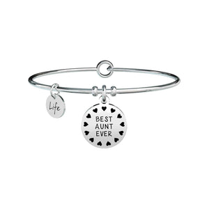 Bracciale Donna Kidult in Acciaio con Ciondolo Best Aunt Ever – Family – 731300