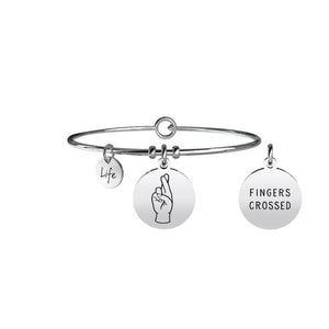 Bracciale Donna Kidult in Acciaio Dita Incrociate | Buona Fortuna – Symbols – 731371