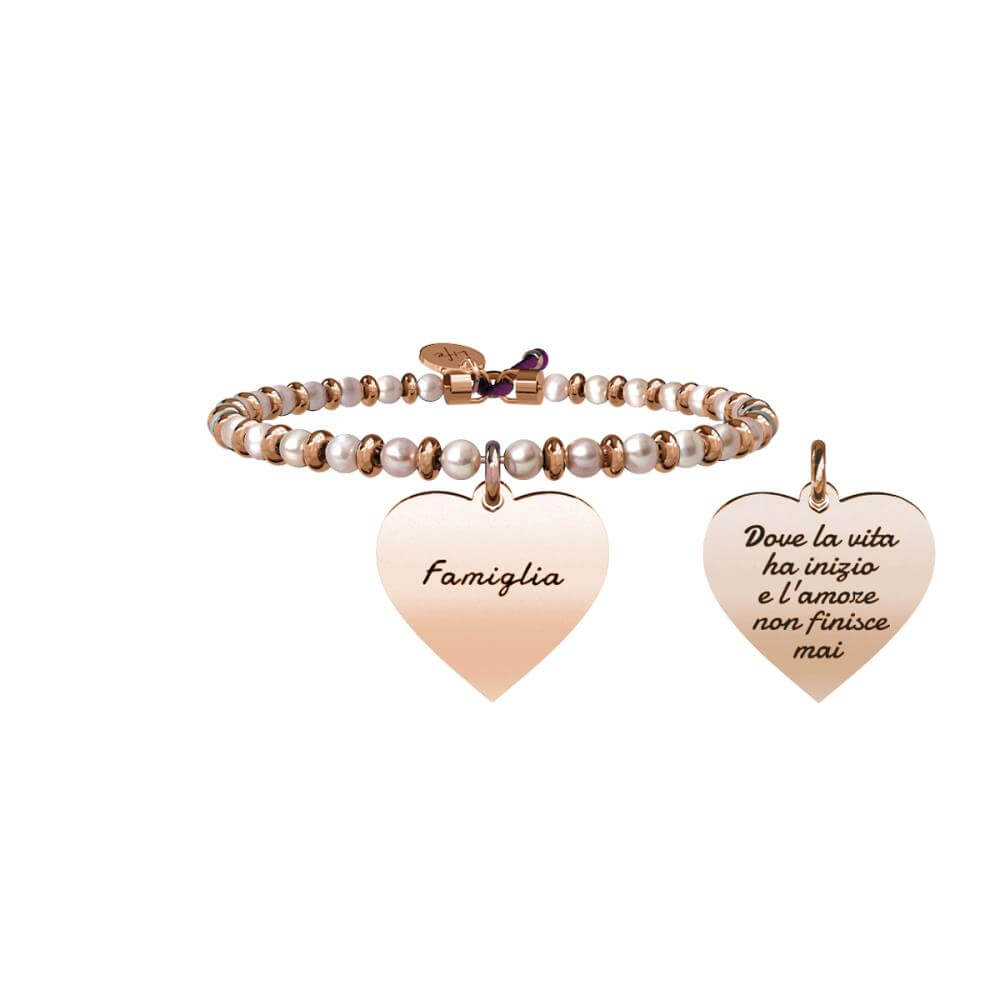 Bracciale Donna Kidult in Acciaio e Perle Cuore | Famiglia – Family – 731422