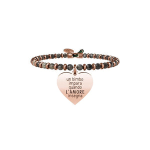 Bracciale Donna Kidult in Acciaio e Labradorite Cuore | L’amore insegna – Love – 731440