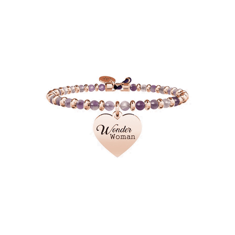 Bracciale Kidult in Acciaio e Ametista Cuore | Wonder Woman – Love – 731647