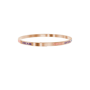 Kidult Bracciale Donna Collezione Philosophy Sorridi Ama Sogna Oro Rosa 731743