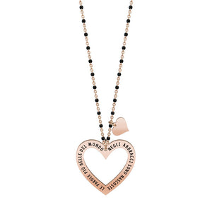 Collana Kidult in Acciaio e Smalti Cuore | Abbracci – Love – 751014