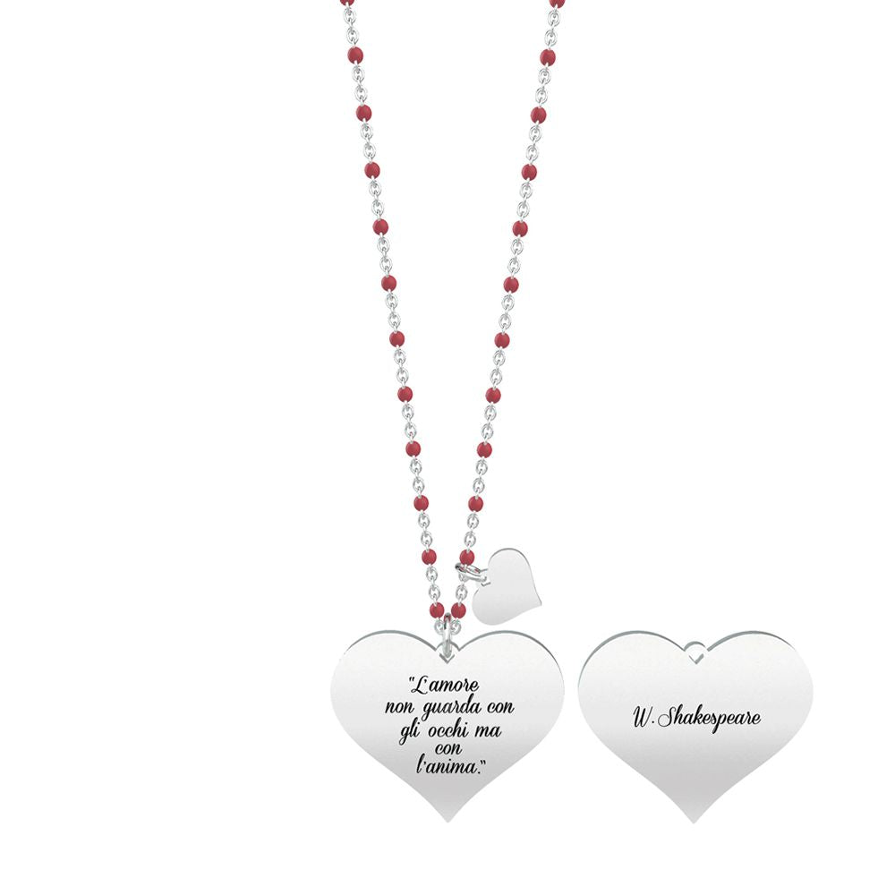 Collana Kidult in Acciaio e Smalti | L’Amore Non Guarda… – Love – 751034