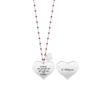 Collana Kidult in Acciaio e Smalti | L’Amore Non Guarda… – Love – 751034