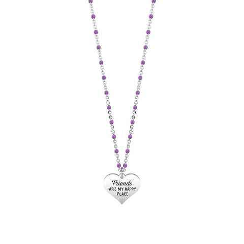 Collana Kidult in Acciaio e Smalti Cuore | Friends – Love – 751076