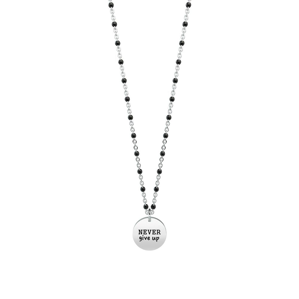 Collana Kidult in Acciaio e Smalti Never Give Up | Tenacia – Philosophy – 751097