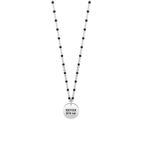 Collana Kidult in Acciaio e Smalti Never Give Up | Tenacia – Philosophy – 751097