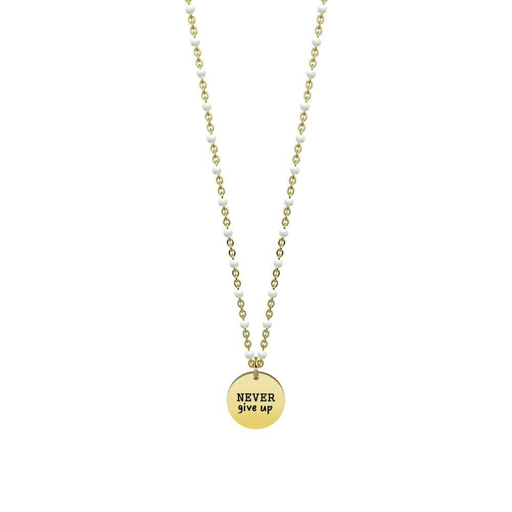 Collana Kidult in Acciaio e Smalti Never Give Up | Tenacia – Philosophy – 751098