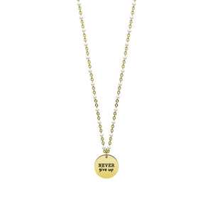 Collana Kidult in Acciaio e Smalti Never Give Up | Tenacia – Philosophy – 751098