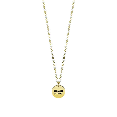 Collana Kidult in Acciaio e Smalti Never Give Up | Tenacia – Philosophy – 751098