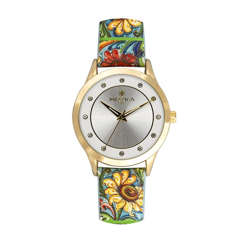 Orologio Solo Tempo Mizzica in Acciaio e Pelle – Il Girasole – MA107