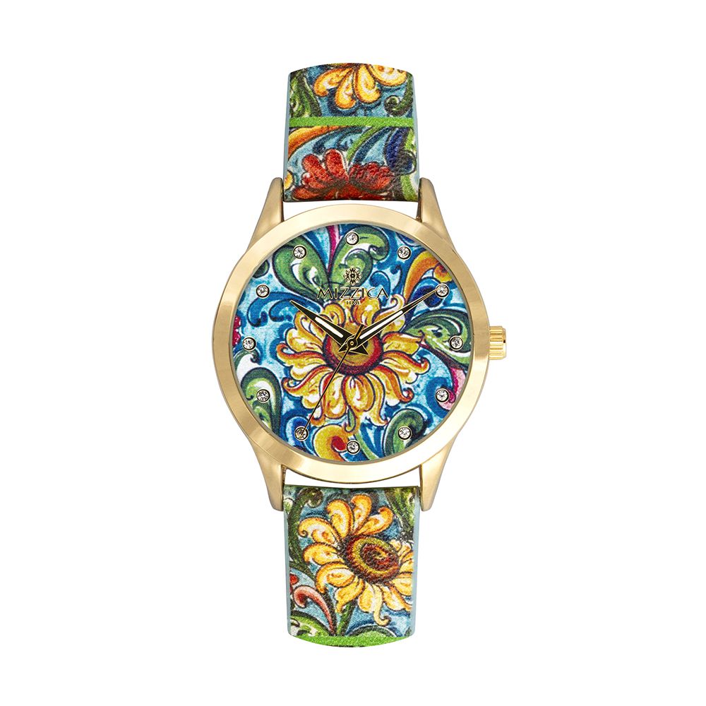 Orologio Solo Tempo Mizzica in Acciaio e Pelle – Il Girasole – MB107