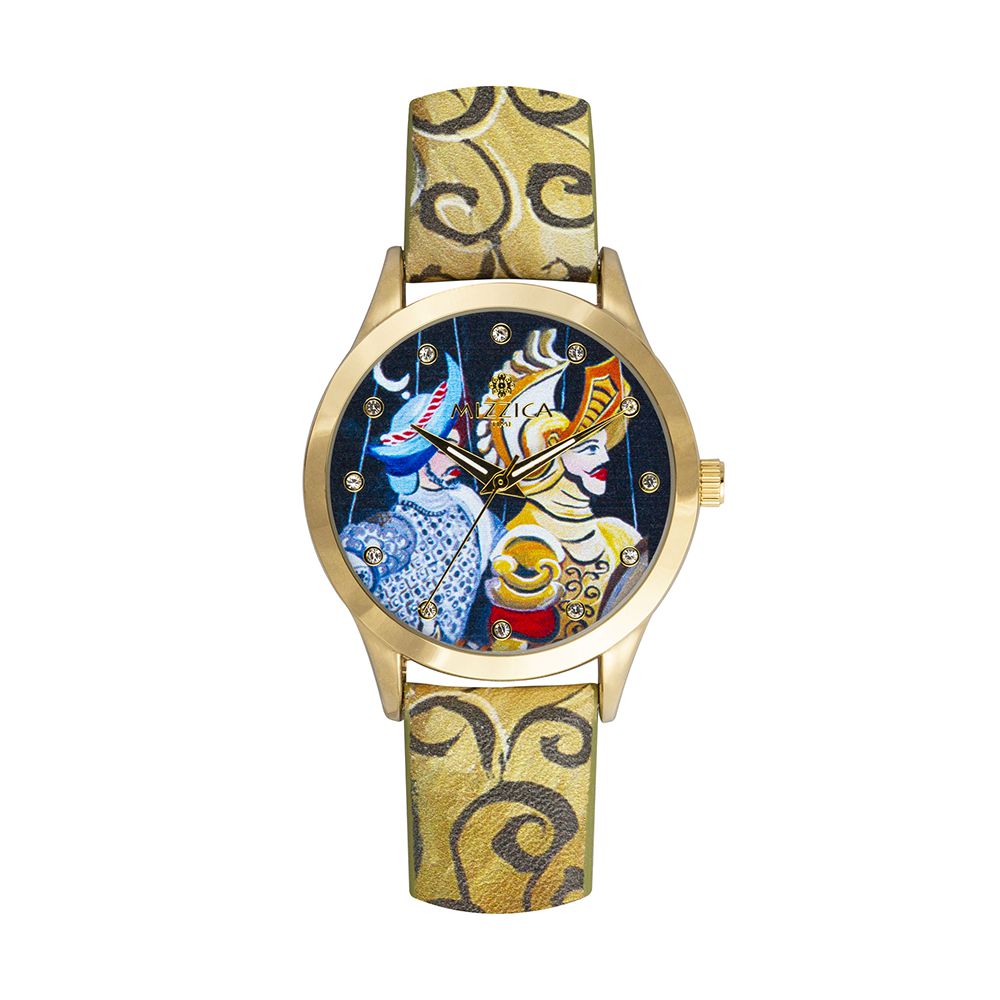 Orologio Solo Tempo Mizzica in Acciaio e Pelle – I Pupi – MB111