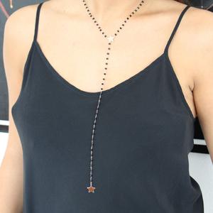 COLLANA RUE DES MILLE  LUNGA PIETRE RIF. CL VITT NERO STELLA