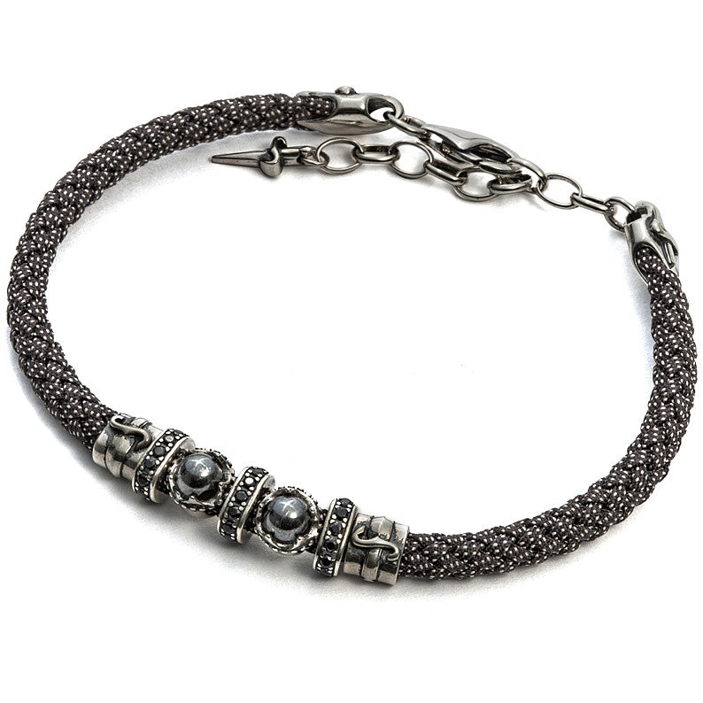 Cesare Paciotti bracciale uomo gioielli Cesare Paciotti Metal And Rope CODICE: JPBR1533V