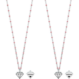 Set Collane Kidult in Acciaio e Smalti Diamante | Friends – Love – 751066